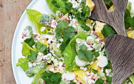 MANGO-AVOCADOSALAT MED SPICY HYTTEOSTDRESSING